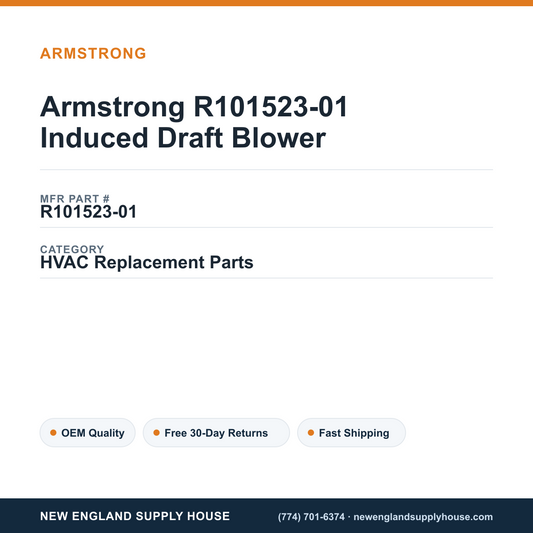 Armstrong R101523-01 Induced Draft Blower — New England Supply House spec card [NESH-SPEC-CARD-V2]
