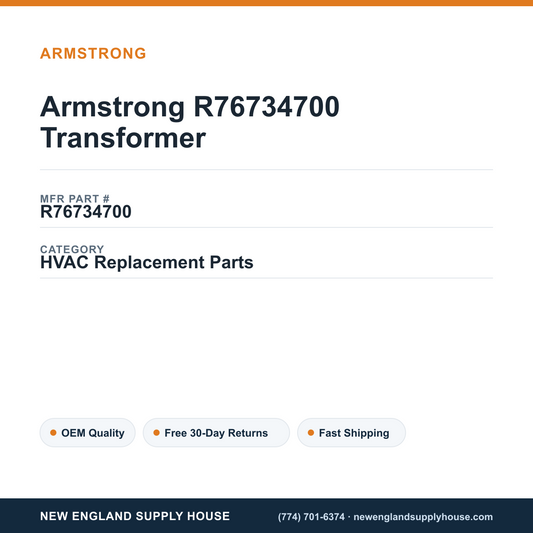 Armstrong R76734700 Transformer — New England Supply House spec card [NESH-SPEC-CARD-V2]