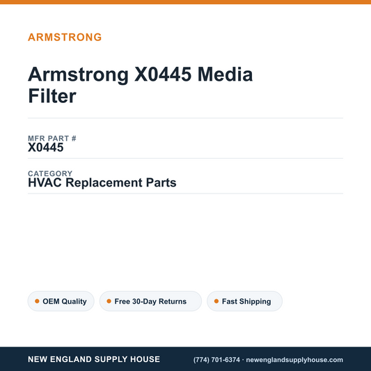 Armstrong X0445 Media Filter — New England Supply House spec card [NESH-SPEC-CARD-V2]