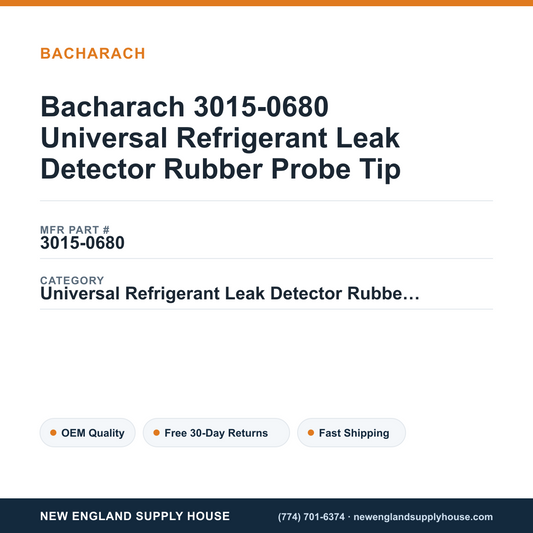Bacharach 3015-0680 Universal Refrigerant Leak Detector Rubber Probe Tip — New England Supply House spec card [NESH-SPEC-CARD-V2]