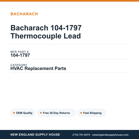 Bacharach 104-1797 Thermocouple Lead — New England Supply House spec card [NESH-SPEC-CARD-V2]