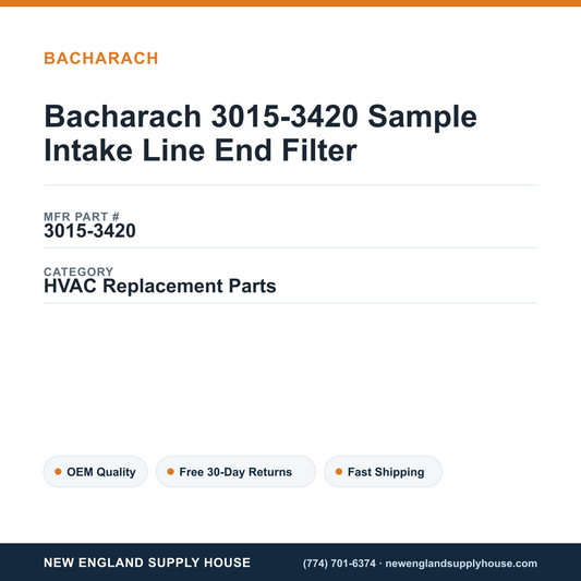 Bacharach 3015-3420 Sample Intake Line End Filter — New England Supply House spec card [NESH-SPEC-CARD-V2]