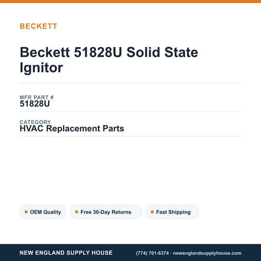 Beckett 51828U Solid State Ignitor — New England Supply House spec card [NESH-SPEC-CARD-V2]