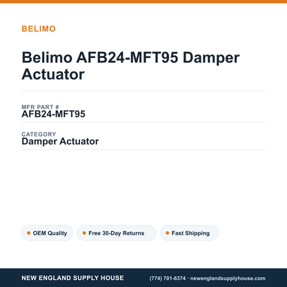 Belimo AFB24-MFT95 Damper Actuator — New England Supply House spec card [NESH-SPEC-CARD-V2]