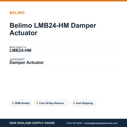 Belimo LMB24-HM Damper Actuator — New England Supply House spec card [NESH-SPEC-CARD-V2]