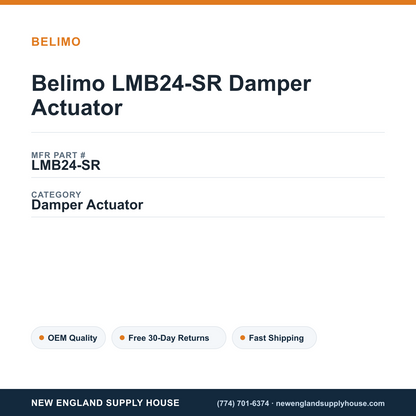 Belimo LMB24-SR Damper Actuator — New England Supply House spec card [NESH-SPEC-CARD-V2]