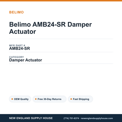 Belimo AMB24-SR Damper Actuator — New England Supply House spec card [NESH-SPEC-CARD-V2]