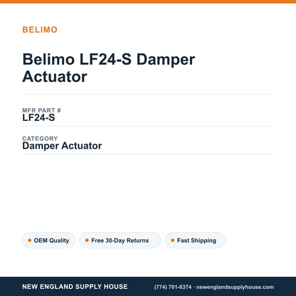 Belimo LF24-S Damper Actuator — New England Supply House spec card [NESH-SPEC-CARD-V2]