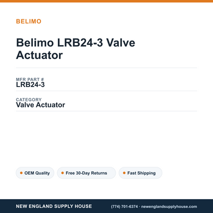 Belimo LRB24-3 Valve Actuator — New England Supply House spec card [NESH-SPEC-CARD-V2]