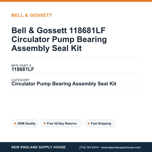 Bell & Gossett 118681LF Circulator Pump Bearing Assembly Seal Kit — New England Supply House spec card [NESH-SPEC-CARD-V2]