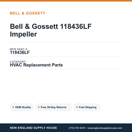 Bell & Gossett 118436LF Impeller — New England Supply House spec card [NESH-SPEC-CARD-V2]