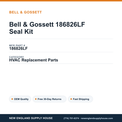 Bell & Gossett 186826LF Seal Kit — New England Supply House spec card [NESH-SPEC-CARD-V2]