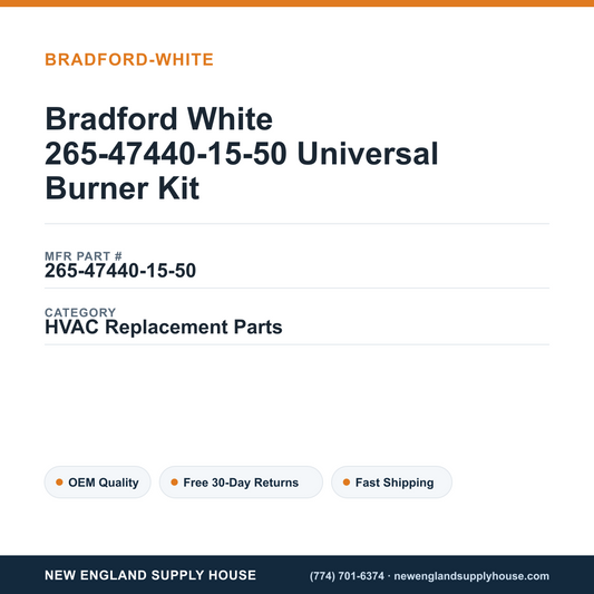 Bradford White 265-47440-15-50 Universal Burner Kit — New England Supply House spec card [NESH-SPEC-CARD-V2]
