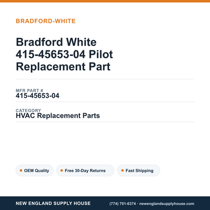 Bradford White 415-45653-04 Pilot Replacement Part — New England Supply House spec card [NESH-SPEC-CARD-V2]