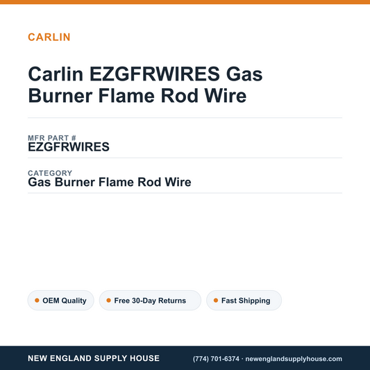 Carlin EZGFRWIRES Gas Burner Flame Rod Wire — New England Supply House spec card [NESH-SPEC-CARD-V2]