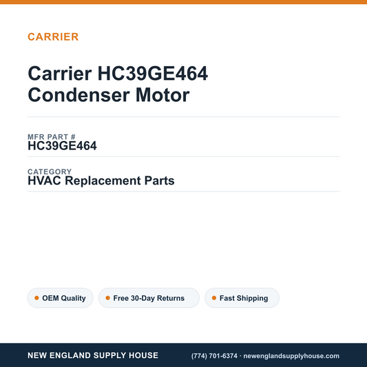 Carrier HC39GE464 Condenser Motor — New England Supply House spec card [NESH-SPEC-CARD-V2]