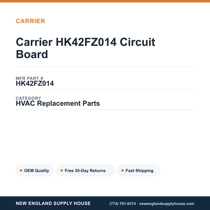 Carrier HK42FZ014 Circuit Board — New England Supply House spec card [NESH-SPEC-CARD-V2]
