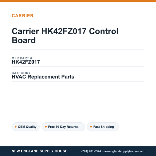 Carrier HK42FZ017 Control Board — New England Supply House spec card [NESH-SPEC-CARD-V2]