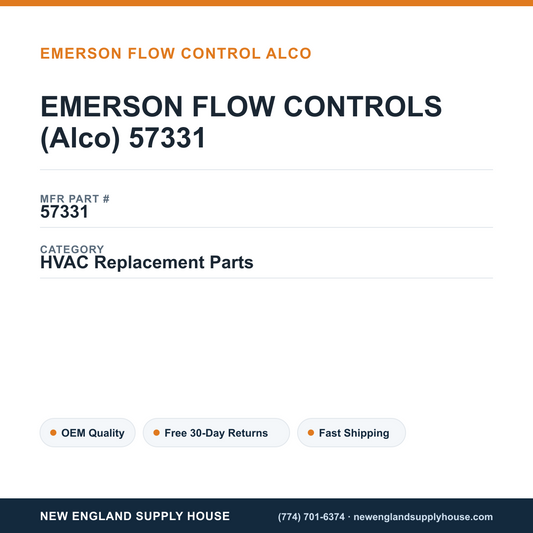 EMERSON FLOW CONTROLS (Alco) 57331 — New England Supply House spec card [NESH-SPEC-CARD-V2]
