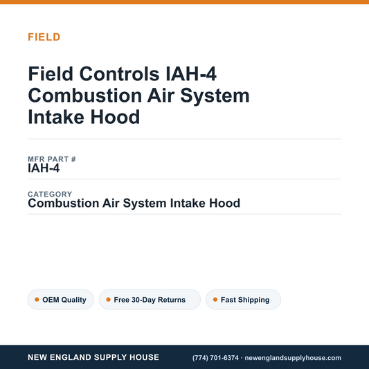 Field Controls IAH-4 Combustion Air System Intake Hood — New England Supply House spec card [NESH-SPEC-CARD-V2]