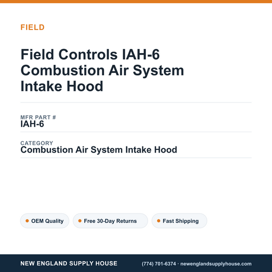 Field Controls IAH-6 Combustion Air System Intake Hood — New England Supply House spec card [NESH-SPEC-CARD-V2]