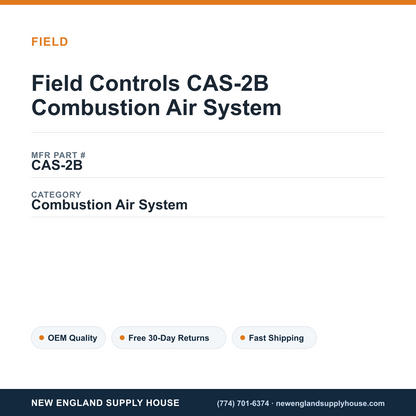 Field Controls CAS-2B Combustion Air System — New England Supply House spec card [NESH-SPEC-CARD-V2]