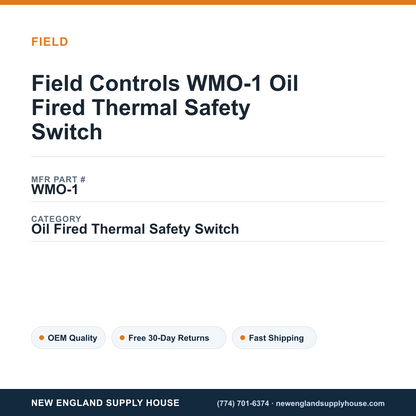 Field Controls WMO-1 Oil Fired Thermal Safety Switch — New England Supply House spec card [NESH-SPEC-CARD-V2]