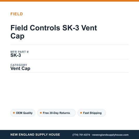 Field Controls SK-3 Vent Cap — New England Supply House spec card [NESH-SPEC-CARD-V2]
