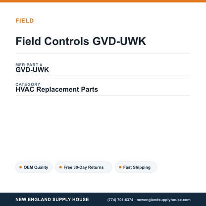 Field Controls GVD-UWK — New England Supply House spec card [NESH-SPEC-CARD-V2]