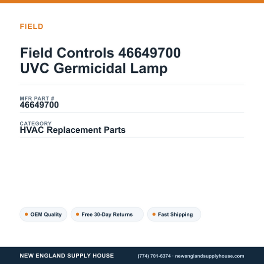 Field Controls 46649700 UVC Germicidal Lamp — New England Supply House spec card [NESH-SPEC-CARD-V2]