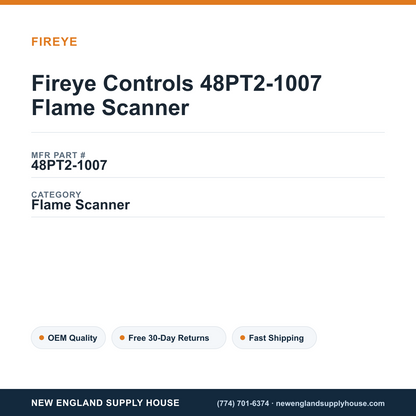 Fireye Controls 48PT2-1007 Flame Scanner — New England Supply House spec card [NESH-SPEC-CARD-V2]