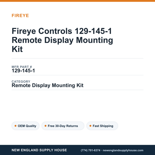 Fireye Controls 129-145-1 Remote Display Mounting Kit — New England Supply House spec card [NESH-SPEC-CARD-V2]