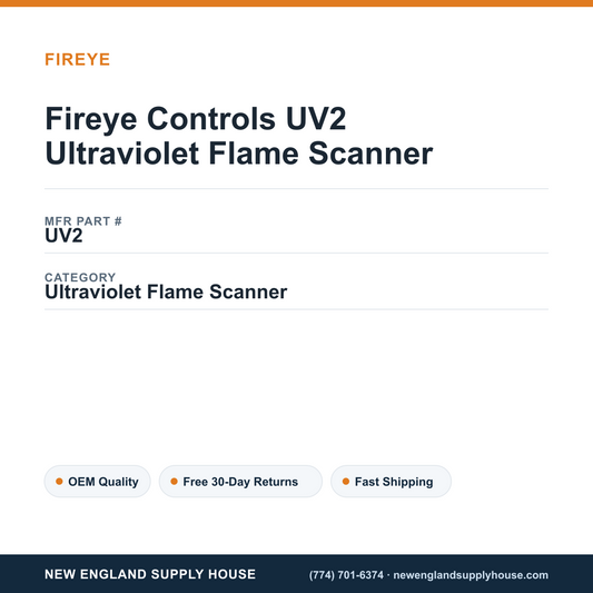 Fireye Controls UV2 Ultraviolet Flame Scanner — New England Supply House spec card [NESH-SPEC-CARD-V2]