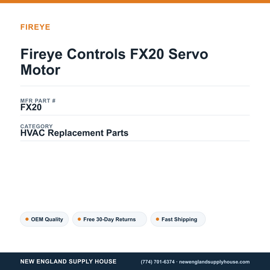 Fireye Controls FX20 Servo Motor — New England Supply House spec card [NESH-SPEC-CARD-V2]