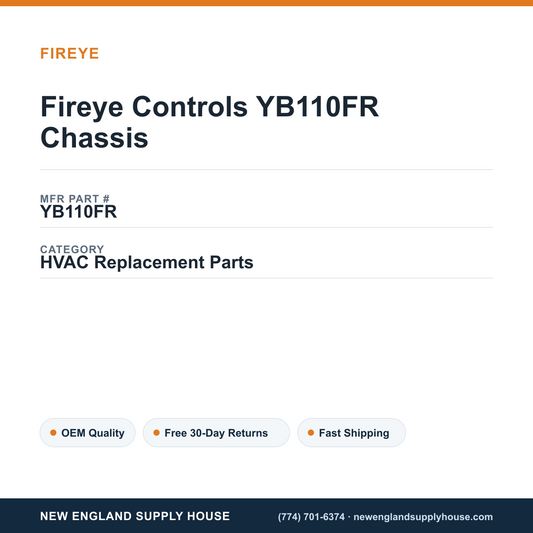 Fireye Controls YB110FR Chassis — New England Supply House spec card [NESH-SPEC-CARD-V2]