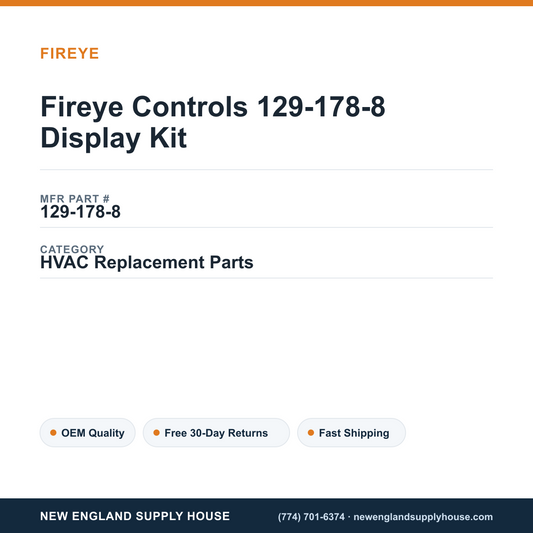 Fireye Controls 129-178-8 Display Kit — New England Supply House spec card [NESH-SPEC-CARD-V2]