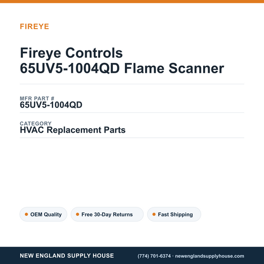 Fireye Controls 65UV5-1004QD Flame Scanner — New England Supply House spec card [NESH-SPEC-CARD-V2]