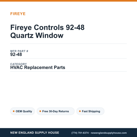 Fireye Controls 92-48 Quartz Window — New England Supply House spec card [NESH-SPEC-CARD-V2]
