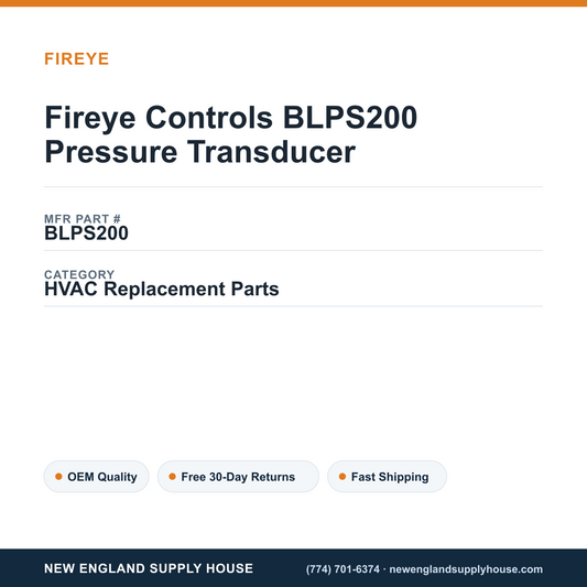 Fireye Controls BLPS200 Pressure Transducer — New England Supply House spec card [NESH-SPEC-CARD-V2]