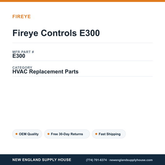 Fireye Controls E300 — New England Supply House spec card [NESH-SPEC-CARD-V2]