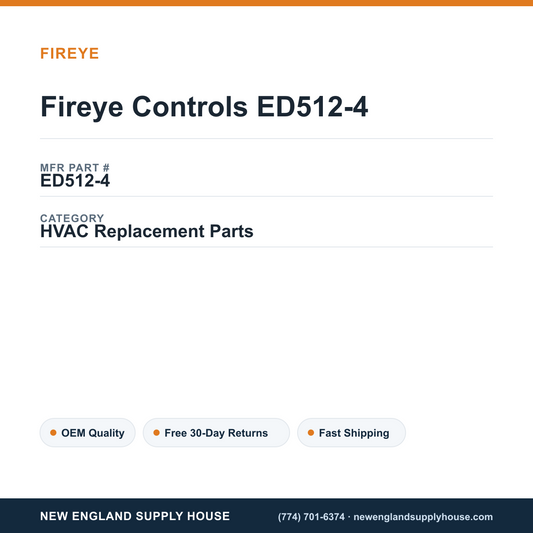 Fireye Controls ED512-4 — New England Supply House spec card [NESH-SPEC-CARD-V2]