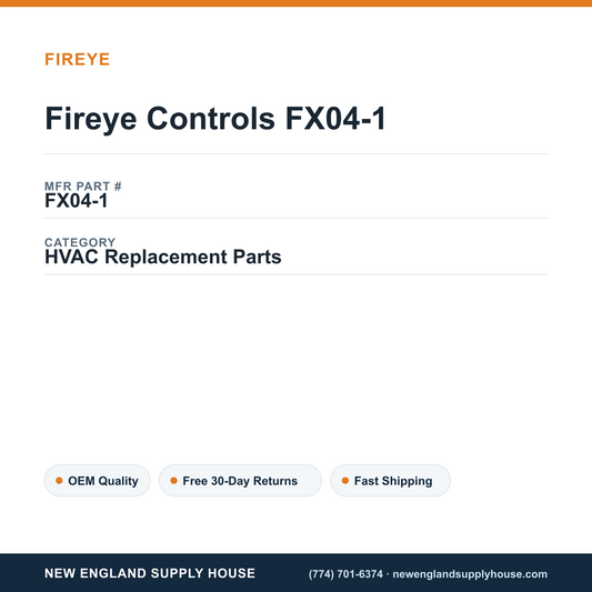 Fireye Controls FX04-1 — New England Supply House spec card [NESH-SPEC-CARD-V2]