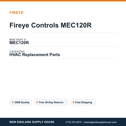 Fireye Controls MEC120R — New England Supply House spec card [NESH-SPEC-CARD-V2]