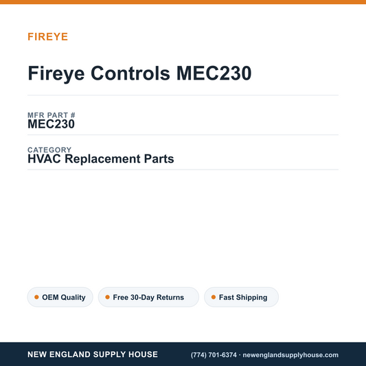 Fireye Controls MEC230 — New England Supply House spec card [NESH-SPEC-CARD-V2]