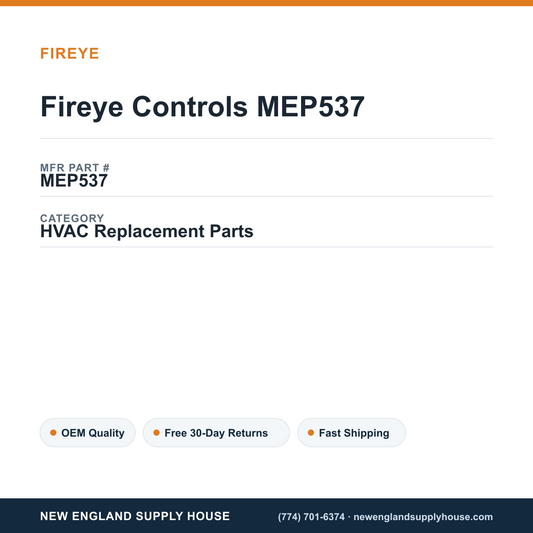 Fireye Controls MEP537 — New England Supply House spec card [NESH-SPEC-CARD-V2]