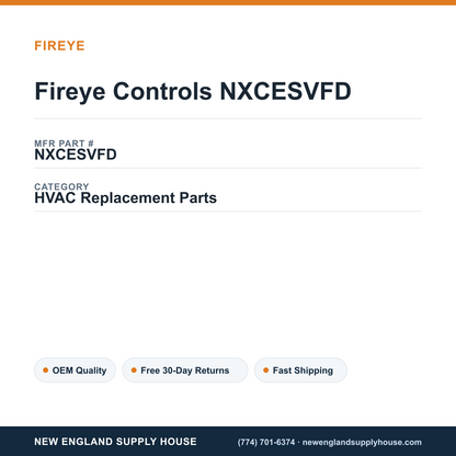 Fireye Controls NXCESVFD — New England Supply House spec card [NESH-SPEC-CARD-V2]