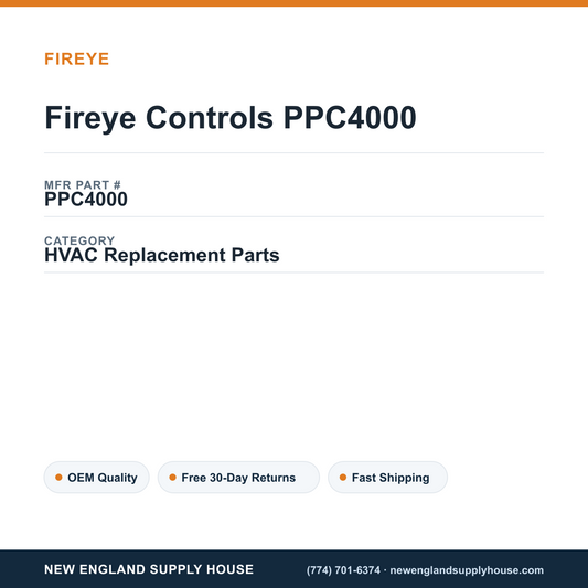 Fireye Controls PPC4000 — New England Supply House spec card [NESH-SPEC-CARD-V2]