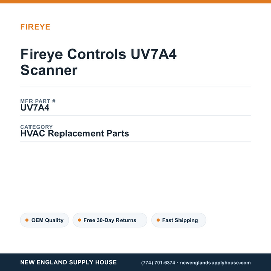 Fireye Controls UV7A4 Scanner — New England Supply House spec card [NESH-SPEC-CARD-V2]
