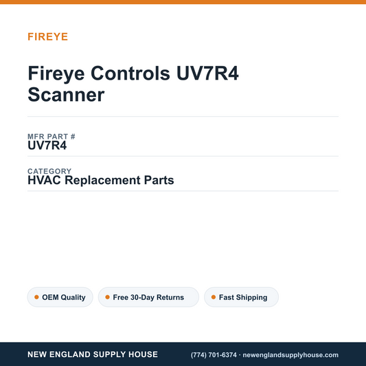 Fireye Controls UV7R4 Scanner — New England Supply House spec card [NESH-SPEC-CARD-V2]
