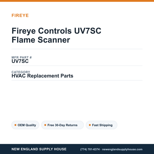 Fireye Controls UV7SC Flame Scanner — New England Supply House spec card [NESH-SPEC-CARD-V2]